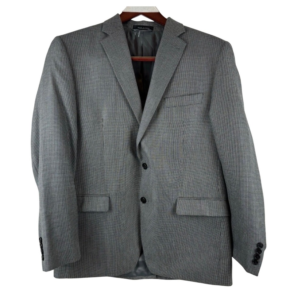 Lauren Ralph Lauren Blazer Mens 44R Micro Houndstooth 2-Button Sport Coat